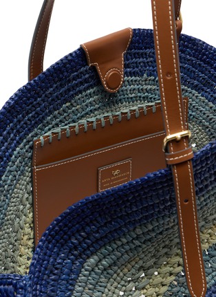 细节 - 点击放大 - ANYA HINDMARCH - Round Bow Raffia Tote Bag