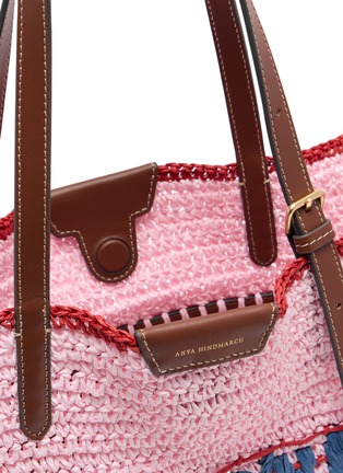 细节 - 点击放大 - ANYA HINDMARCH - Sweet N Low Raffia Tote Bag