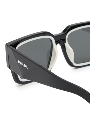 细节 - 点击放大 - PRADA - Rectangle Acetate Sunglasses