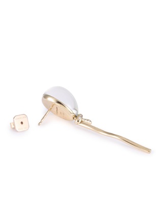 细节 - 点击放大 - VHERNIER - Palloncini Mini 18K White Gold Diamond Rock Crystal Mother of Pearl Stud Earrings