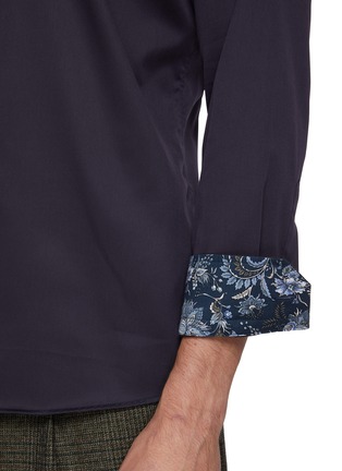  - ETON - Floral Cuff Cutaway Collar Cotton Dress Shirt