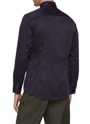 背面 - 点击放大 - ETON - Floral Cuff Cutaway Collar Cotton Dress Shirt