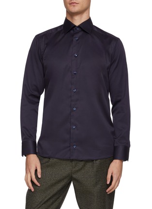 首图 - 点击放大 - ETON - Floral Cuff Cutaway Collar Cotton Dress Shirt