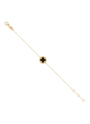 细节 - 点击放大 - ROBERTO COIN - Venetian Medallions 18K Gold Diamond Mother Of Pearl Black Jade Ruby Bracelet