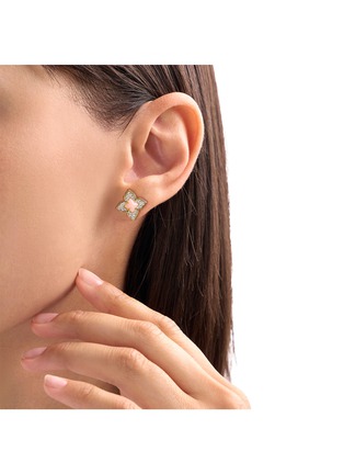 细节 - 点击放大 - ROBERTO COIN - Venetian Princess 18K Gold Diamond Opal Ruby Earrings