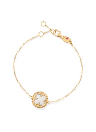首图 - 点击放大 - ROBERTO COIN - Venetian Medallions 18K Gold Diamond Mother Of Pearl Black Jade Ruby Bracelet
