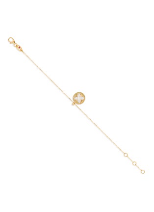 细节 - 点击放大 - ROBERTO COIN - Venetian Medallions 18K Gold Diamond Opal Mother Of Pearl Ruby Bracelet