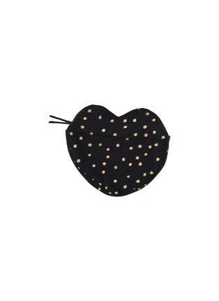 首图 - 点击放大 - BONCŒURS - Heart Zippered Pouch — Heart Dots Carbone