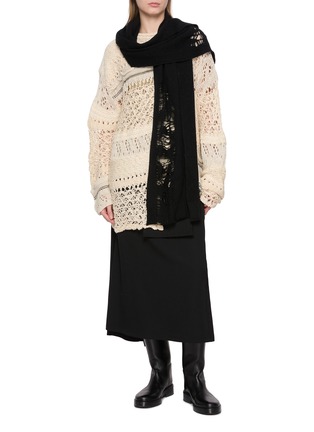 模特儿示范图 - 点击放大 - Y'S - 拼接针织衫