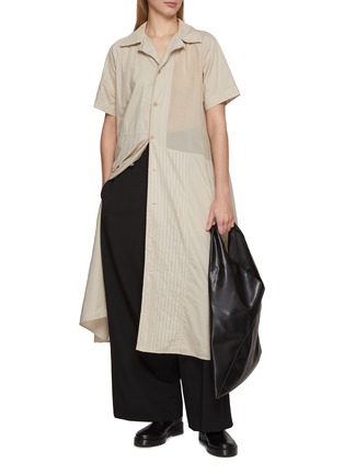 模特儿示范图 - 点击放大 - Y'S - A-Line Patchwork Cotton Dress