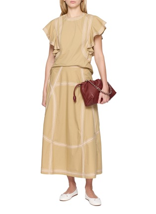 模特儿示范图 - 点击放大 - ULLA JOHNSON - NORAH 加长半身裙