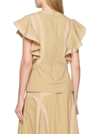 背面 - 点击放大 - ULLA JOHNSON - ANORA 荷叶边上衣