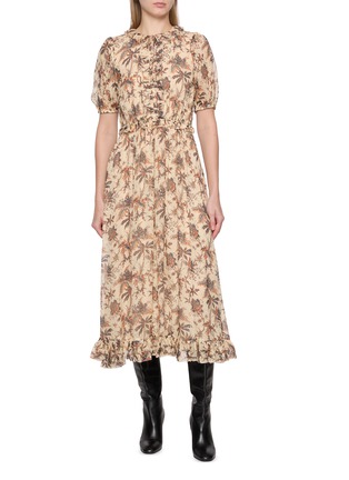 首图 - 点击放大 - ULLA JOHNSON - ROSAMUNDE 泡泡袖收腰连衣裙