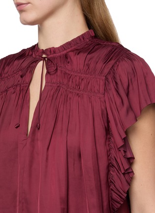  - ULLA JOHNSON - AGOSTA 系带褶裥上衣