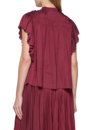 背面 - 点击放大 - ULLA JOHNSON - AGOSTA 系带褶裥上衣