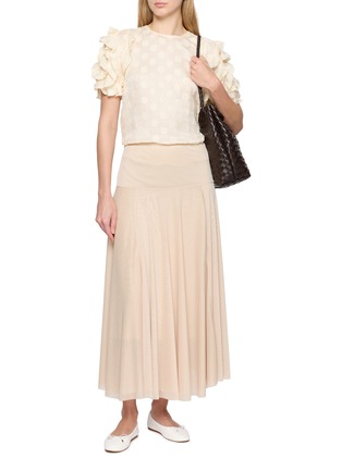 模特儿示范图 - 点击放大 - ULLA JOHNSON - OPAL 泡泡袖上衣