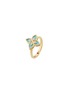 首图 - 点击放大 - ROBERTO COIN - Tiny Princess Carousel 18K Gold Diamond Ceramic Blue Enamel Ring — EU 51
