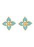 首图 - 点击放大 - ROBERTO COIN - Princess Flower 18K Gold Diamond Ruby Enamel Stud Earrings