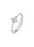 首图 - 点击放大 - ROBERTO COIN - Love By Yard 18K White Gold Diamond Ruby Ring — EU 53