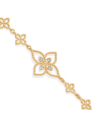 细节 - 点击放大 - ROBERTO COIN - Princess Flower 18K Gold Diamond Ruby Bracelet