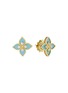 首图 - 点击放大 - ROBERTO COIN - Princess Flower 18K Gold Diamond Ruby Enamel Stud Earrings