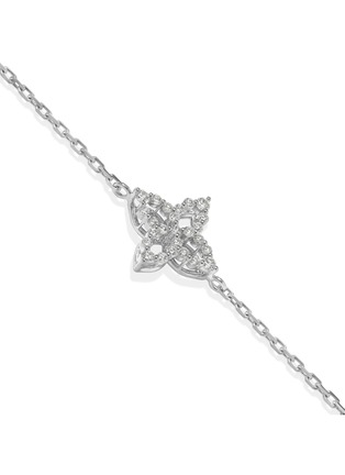 细节 - 点击放大 - ROBERTO COIN - Diamond Princess 18K White Gold Diamond Ruby Bracelet