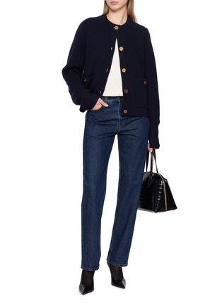 模特儿示范图 - 点击放大 - TOTEME - 圆领针织开衫