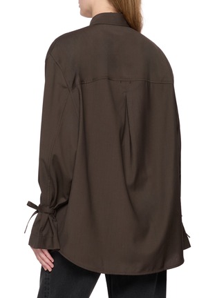 背面 - 点击放大 - TOTEME - 绑带袖羊毛衬衫