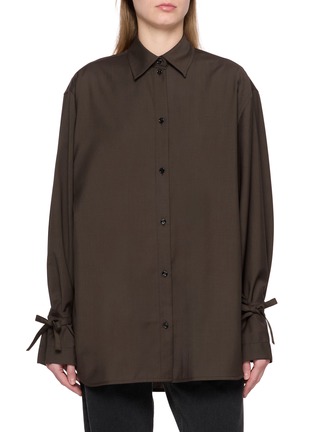 首图 - 点击放大 - TOTEME - 绑带袖羊毛衬衫