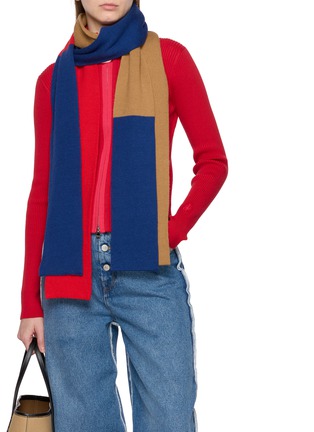 模特儿示范图 - 点击放大 - JW ANDERSON - Four-Way Fastened Knit Scarf