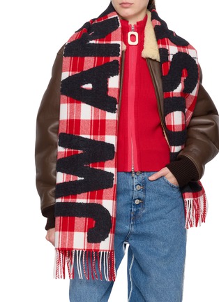 模特儿示范图 - 点击放大 - JW ANDERSON - Logo Alpaca Scarf