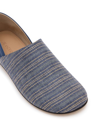 细节 - 点击放大 - JW ANDERSON - Babouche Printed Linen Slipper Mules