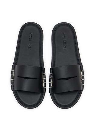 细节 - 点击放大 - JW ANDERSON - Loafer Leather Slides