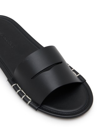 细节 - 点击放大 - JW ANDERSON - Loafer Leather Slides