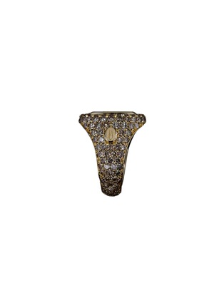 细节 - 点击放大 - CASTRO SMITH - 18K Gold Rhodium Plated Diamond Signet Ring — US 6.5