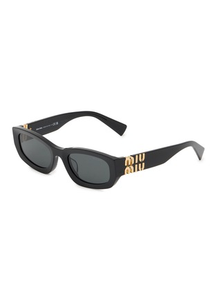 首图 - 点击放大 - MIU MIU - Stacked Logo Acetate Irregular Sunglasses