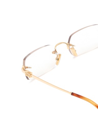 细节 - 点击放大 - MIU MIU - Metal Rectangular Optical Glasses