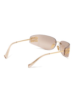 模特儿示范图 - 点击放大 - MIU MIU - Metal Rectangle Sunglasses