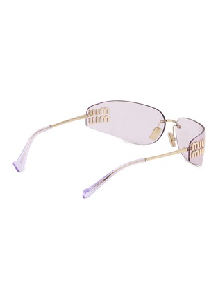 模特儿示范图 - 点击放大 - MIU MIU - Metal Rectangle Sunglasses