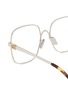 细节 - 点击放大 - MIU MIU - Metal Square Optical Glasses — Size 53