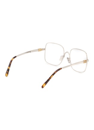 模特儿示范图 - 点击放大 - MIU MIU - Metal Square Optical Glasses — Size 53