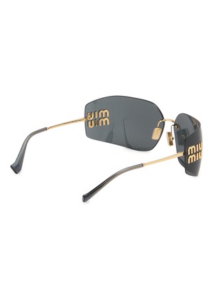 模特儿示范图 - 点击放大 - MIU MIU - Metal Rectangle Sunglasses