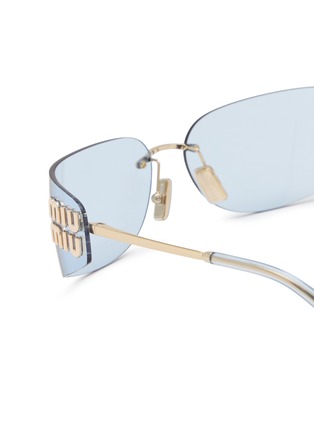 细节 - 点击放大 - MIU MIU - Metal Rectangle Sunglasses