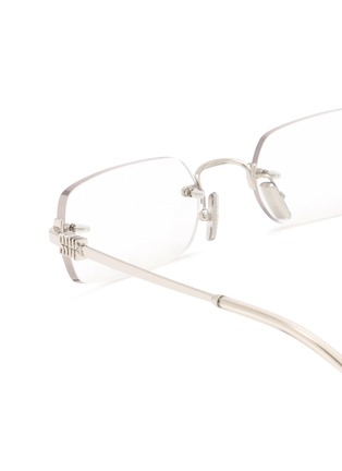 细节 - 点击放大 - MIU MIU - Metal Rectangle Optical Glasses