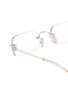 细节 - 点击放大 - MIU MIU - Metal Rectangle Optical Glasses