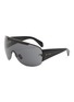 首图 - 点击放大 - MONCLER - Metal Shield Visor Sunglasses — Size 43