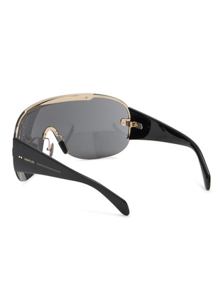 模特儿示范图 - 点击放大 - MONCLER - Metal Shield Visor Sunglasses — Size 43