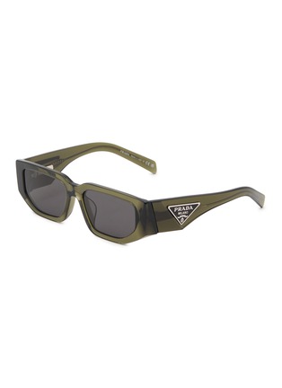 首图 - 点击放大 - PRADA - AcetateTransparent Rectangular Sunglasses — Size 55