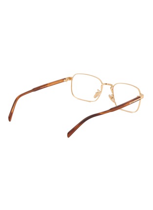 模特儿示范图 - 点击放大 - PRADA - Metal Rectangular Optical Glasses — Size 55