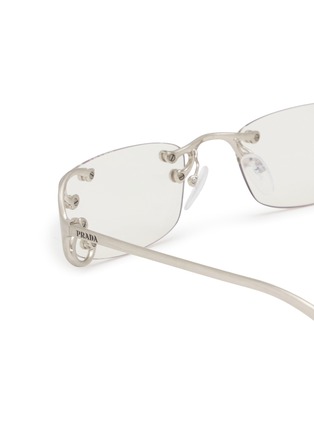 细节 - 点击放大 - PRADA - Metal Rectangle Sunglasses